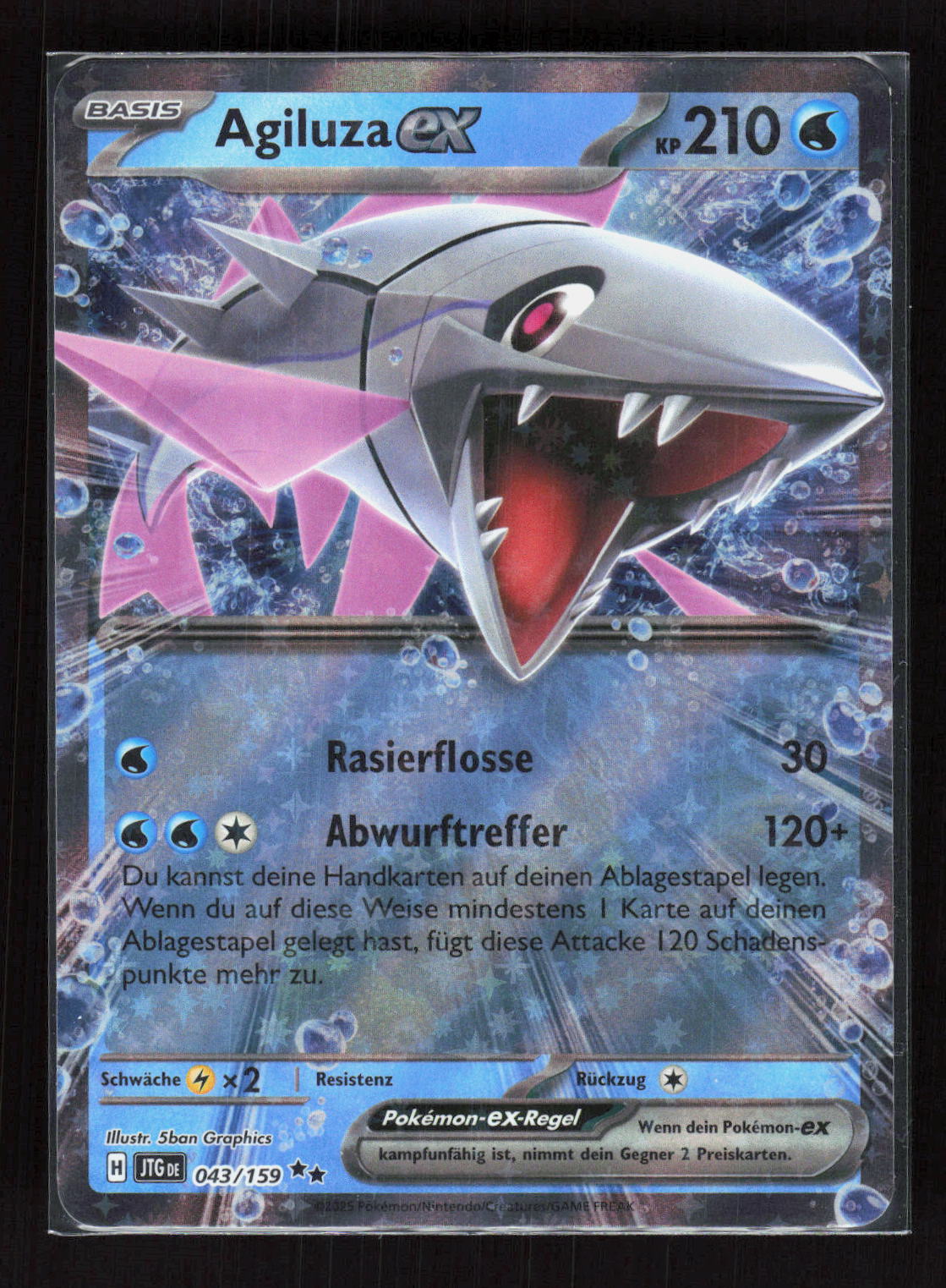 Pokémon Agiluza ex 043/159 – Reisegefährten (DE) Double Rare Holo – Vorderseite