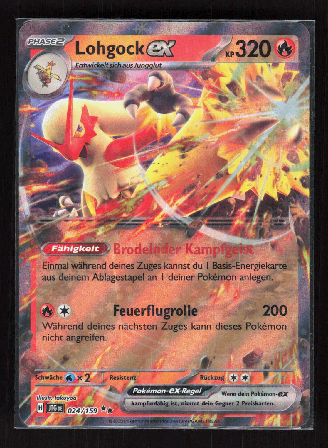 Pokémon Lohgock ex 024/159 – Reisegefährten (DE) Double Rare Holo – Vorderseite
