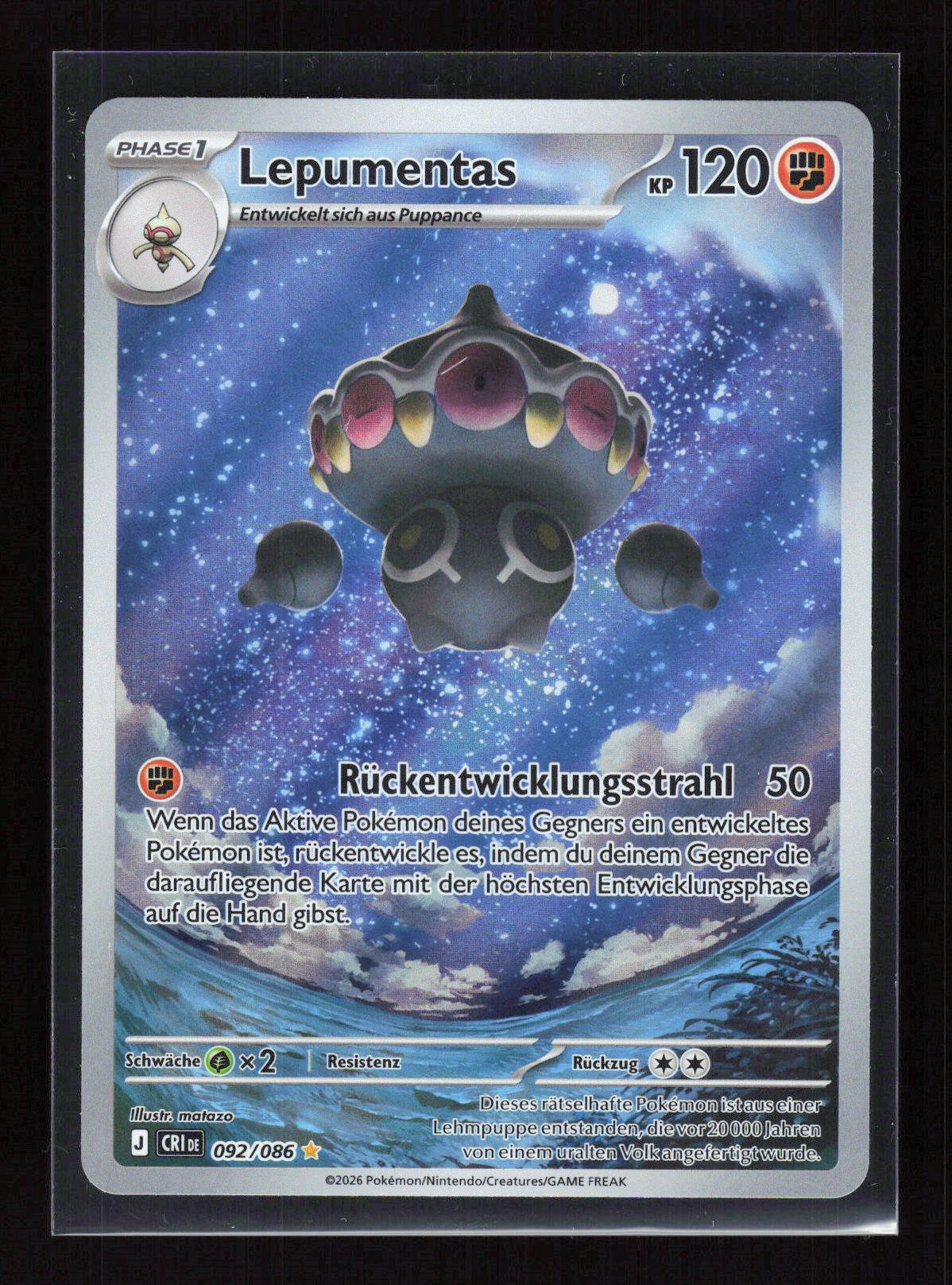 Pokémon Lepumentas 092/086 – Wachsendes Chaos (DE) Illustration Rare Holo – Vorderseite