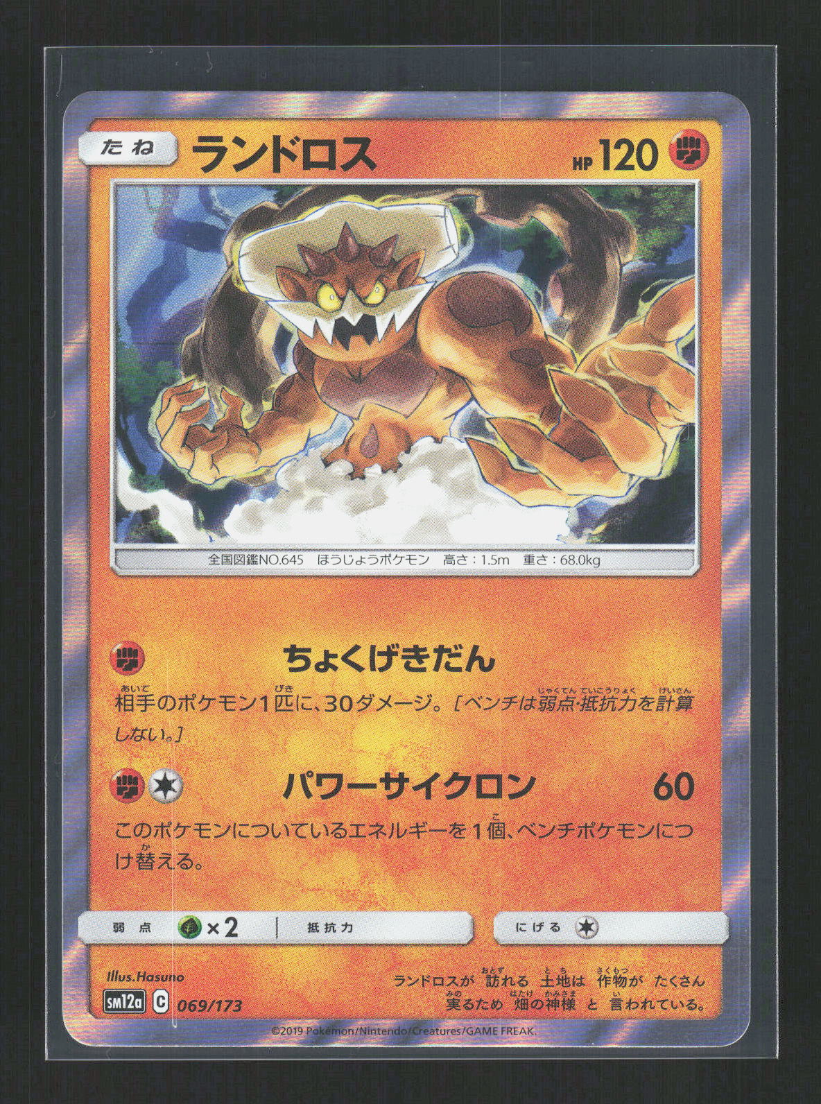 Pokémon Landorus 069/173 – Tag All Stars (JP) Common Holo – Vorderseite