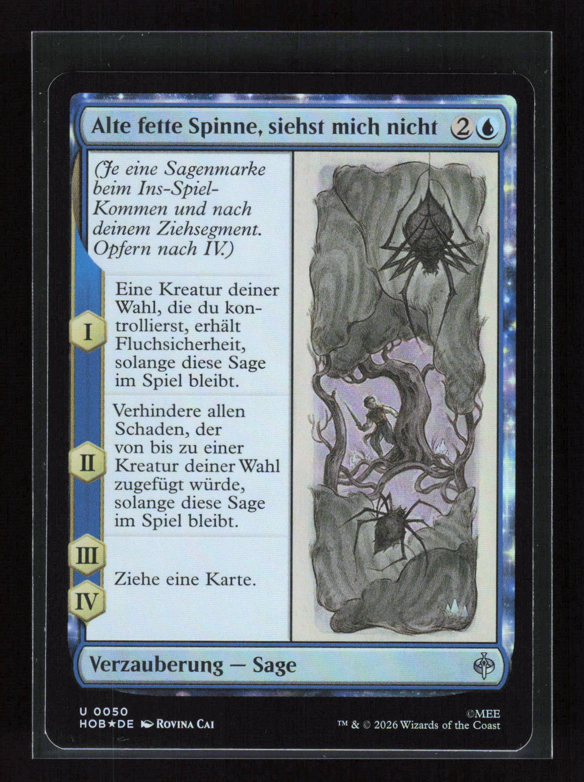 Magic: The Gathering Alte fette Spinne, siehst mich nicht 0050 Der Hobbit – Vorderseite