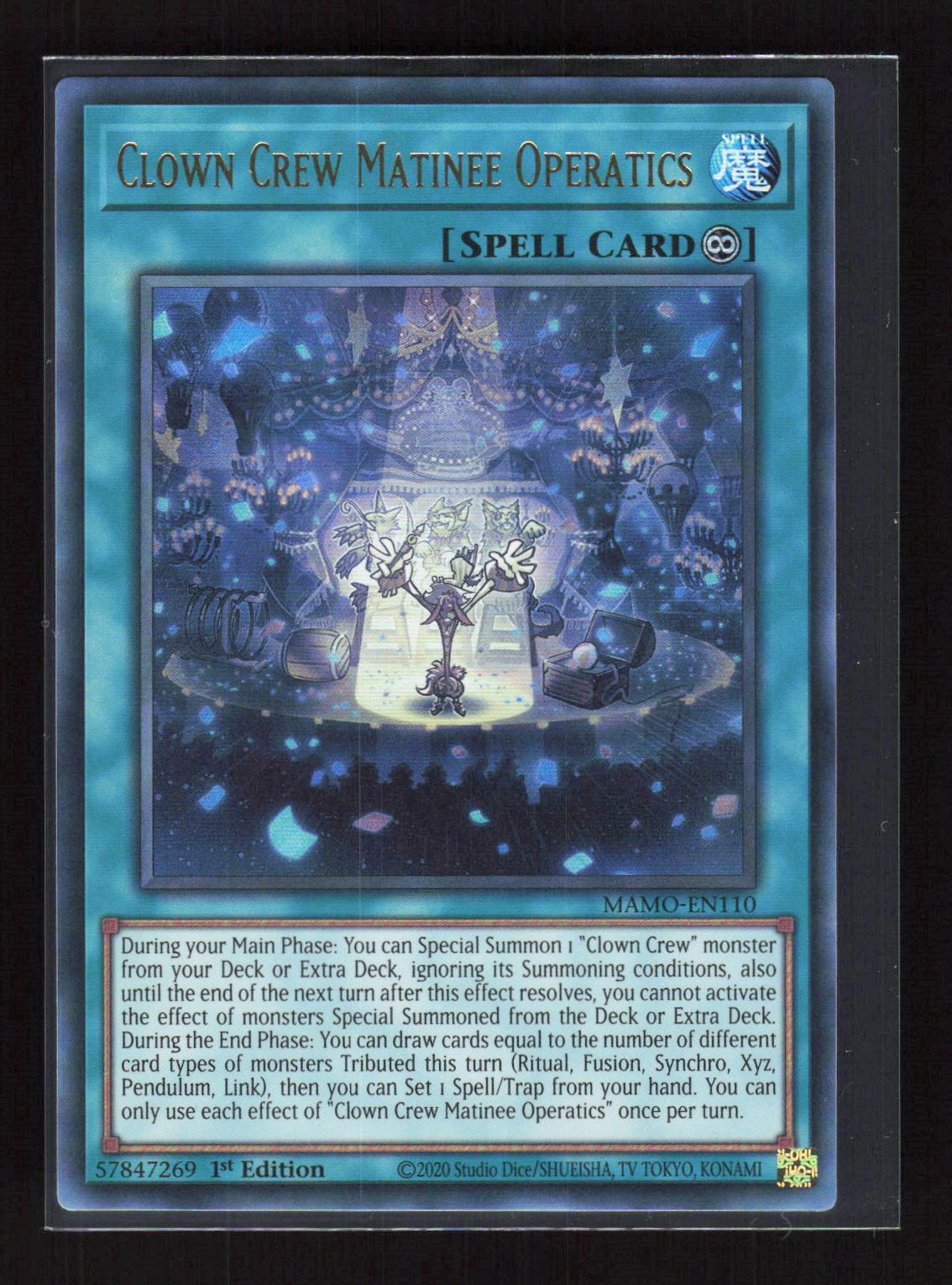 Yu-Gi-Oh! Clown Crew Matinee Operatics MAMO-EN110 Magnificent Monsters Ultra – Vorderseite