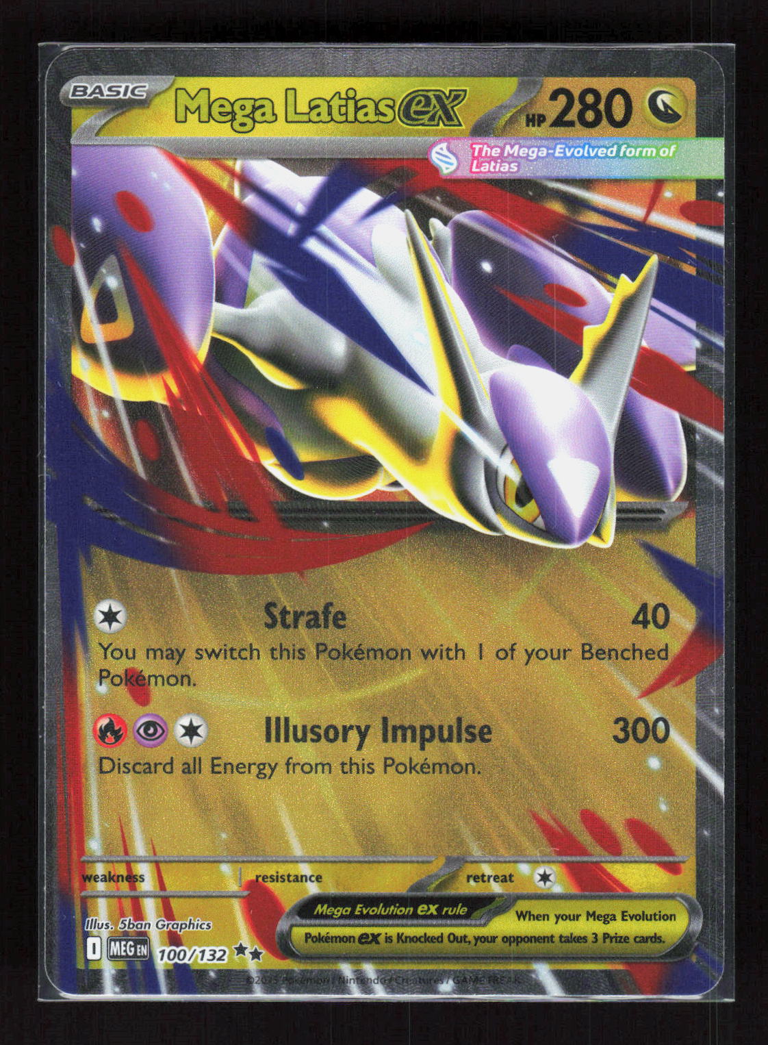 Pokémon Mega Latias ex 100/132 – Mega Evolution (EN) Double Rare Holo – Vorderseite