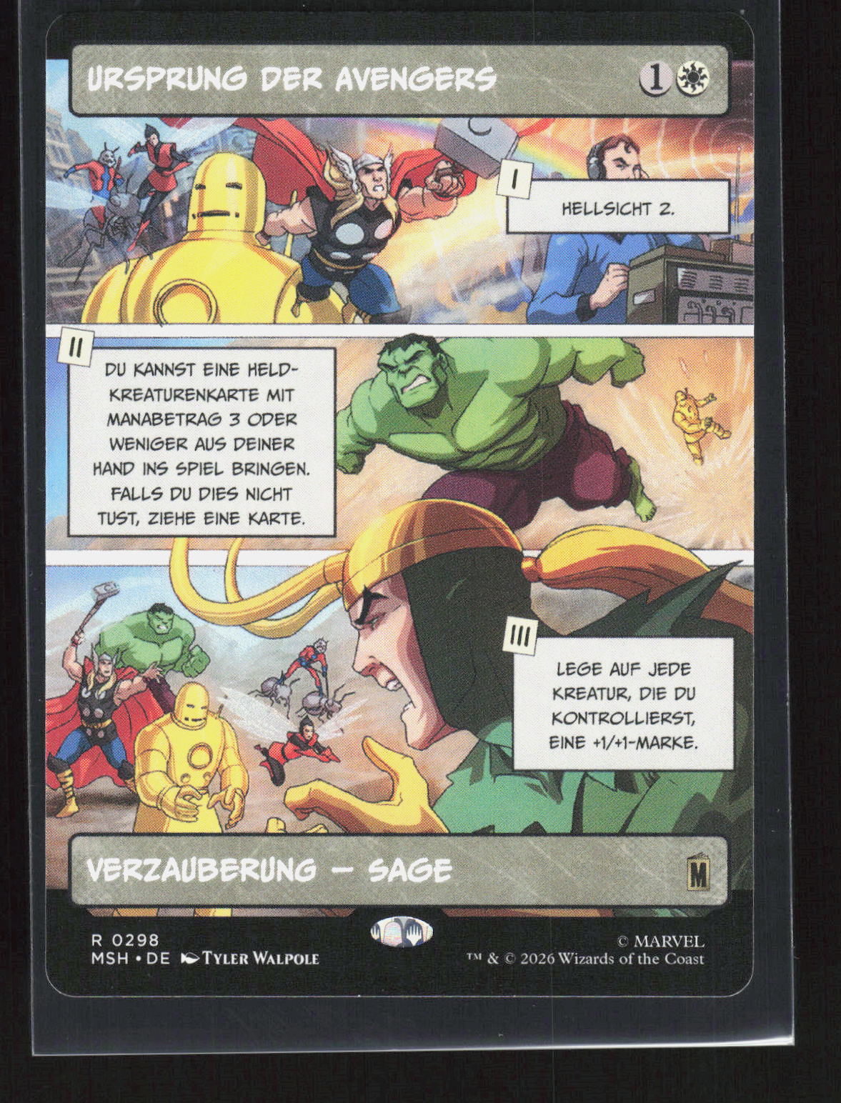 Magic: The Gathering Ursprung der Avengers 0298 – Marvel Super Heroes Rare (R) – Vorderseite