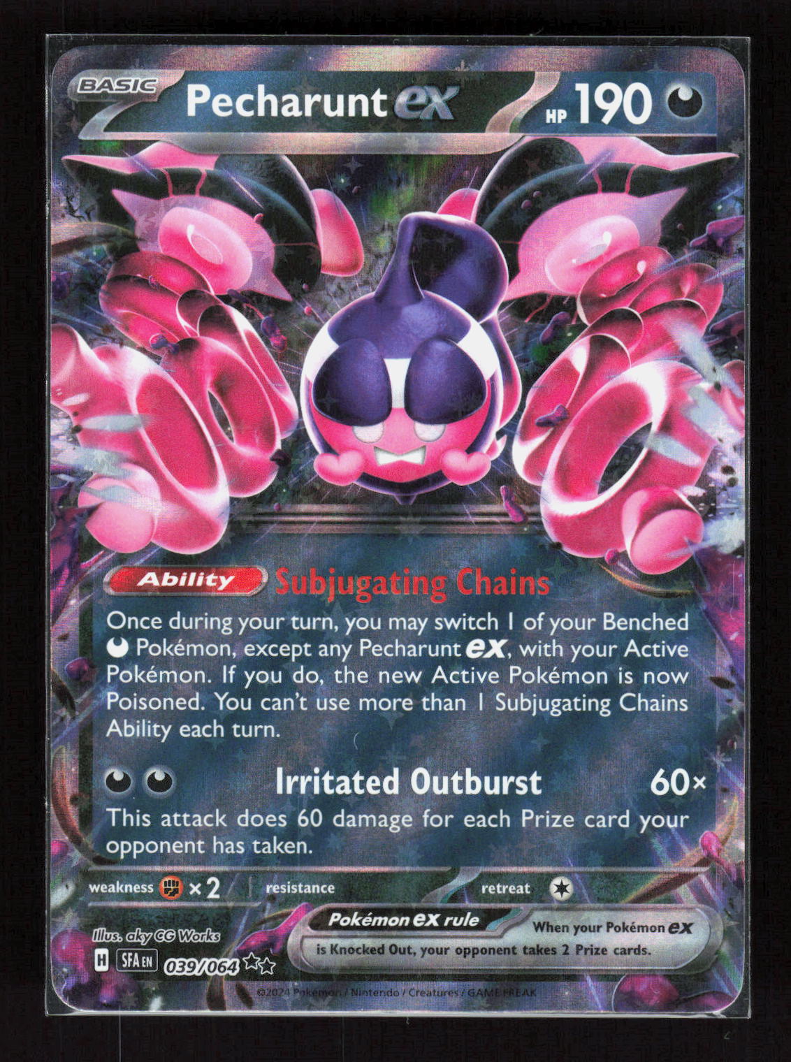 Pokémon Pecharunt ex 039/064 – Shrouded Fable (EN) Double Rare Holo – Vorderseite