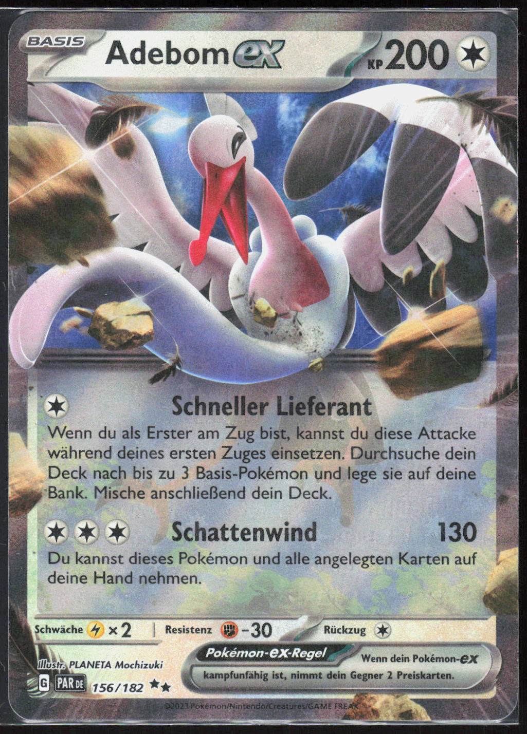 Pokemon TCG Adebom-ex Paradoxrift 156 NM Doppelselten