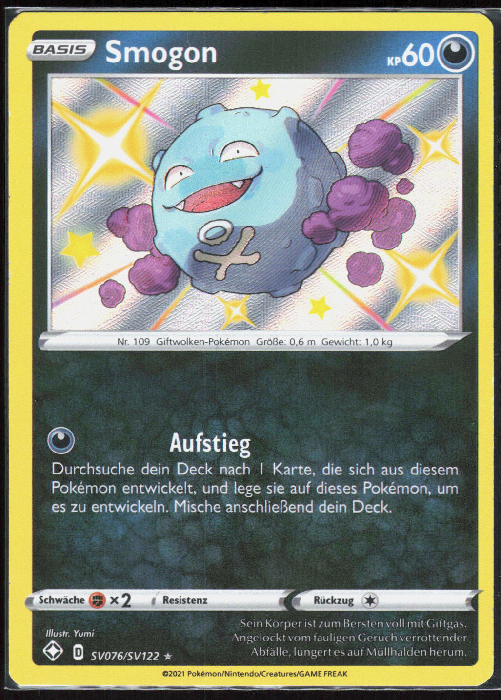Pokemon TCG Smogon Glänzendes Schicksal SV076 NM Shiny rare