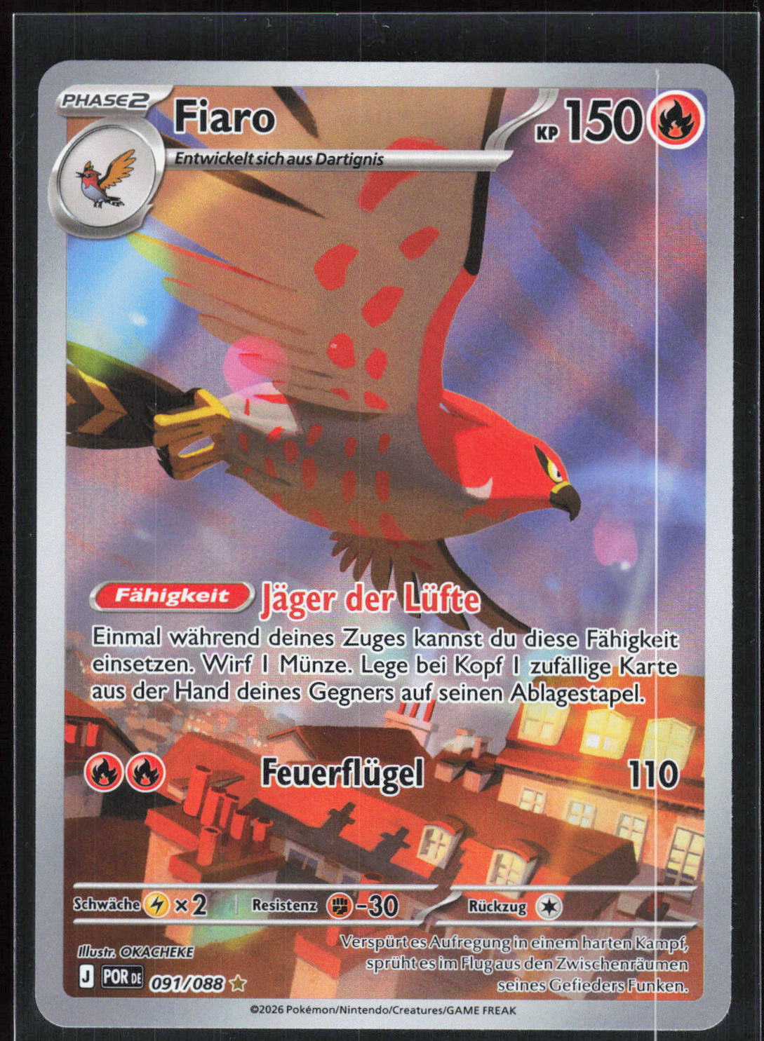 Pokemon TCG Fiaro Optimale Ordnung 091 NM Selten, Illustration