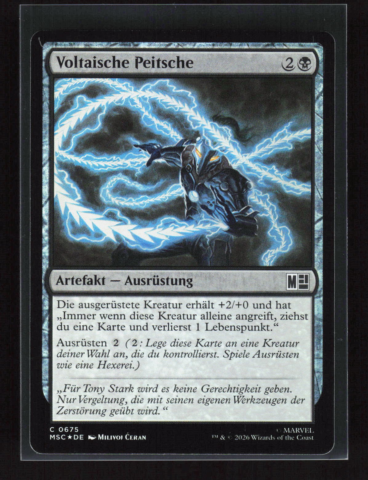 Magic: The Gathering Voltaische Peitsche 675 Marvel Super Heroes Commander Foil – Vorderseite