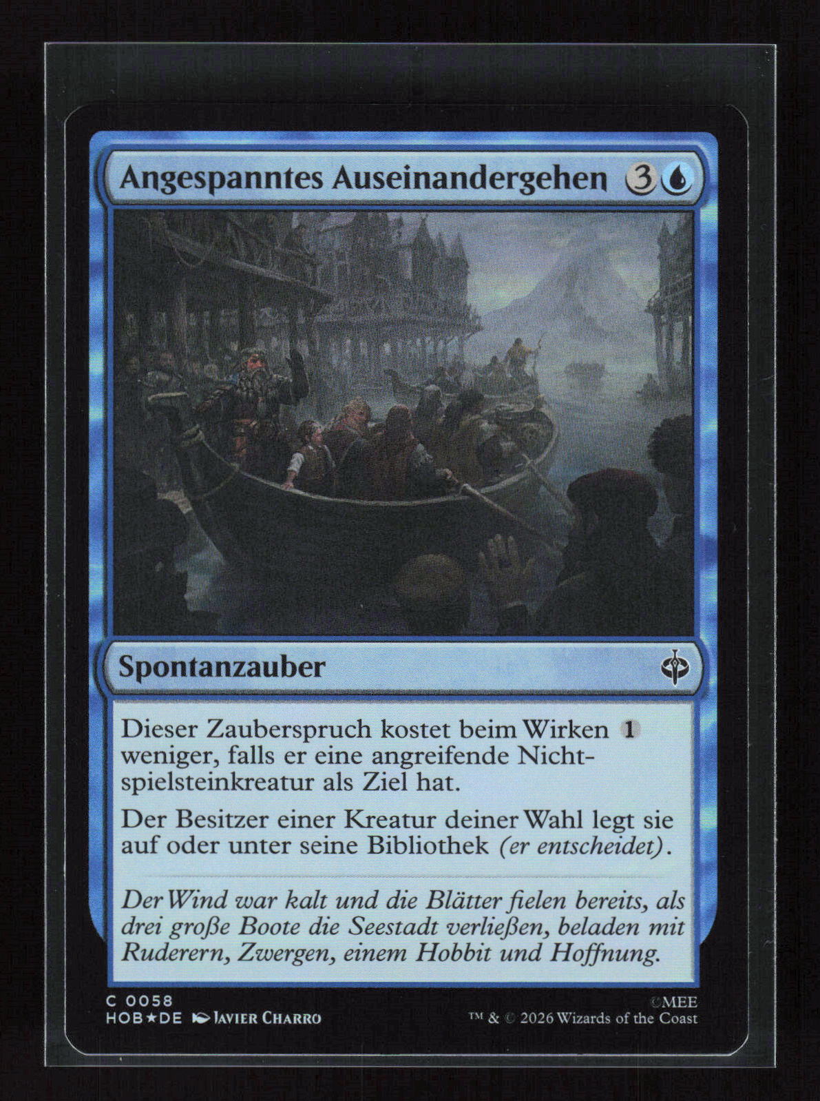 Magic: The Gathering Angespanntes Auseinandergehen 0058 Der Hobbit Common (C) – Vorderseite