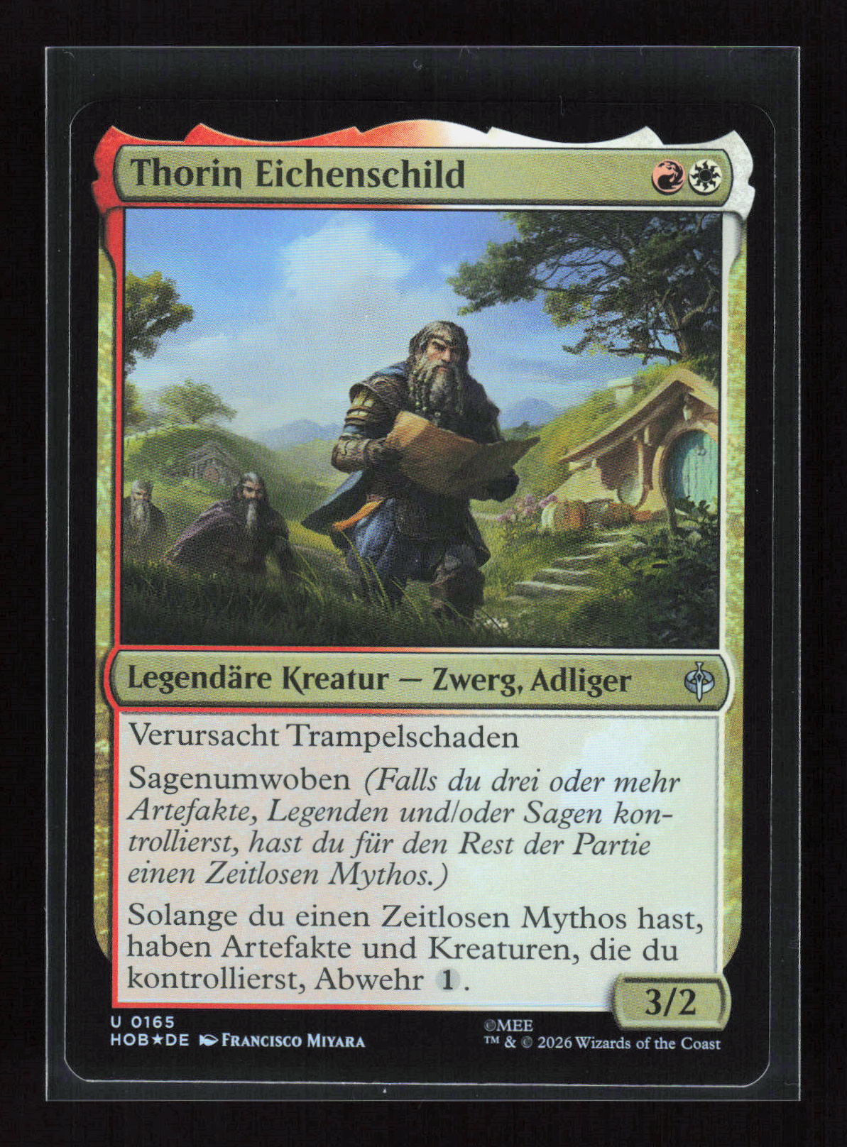 Magic: The Gathering Thorin Eichenschild 0165 – Der Hobbit Uncommon (U) Foil – Vorderseite