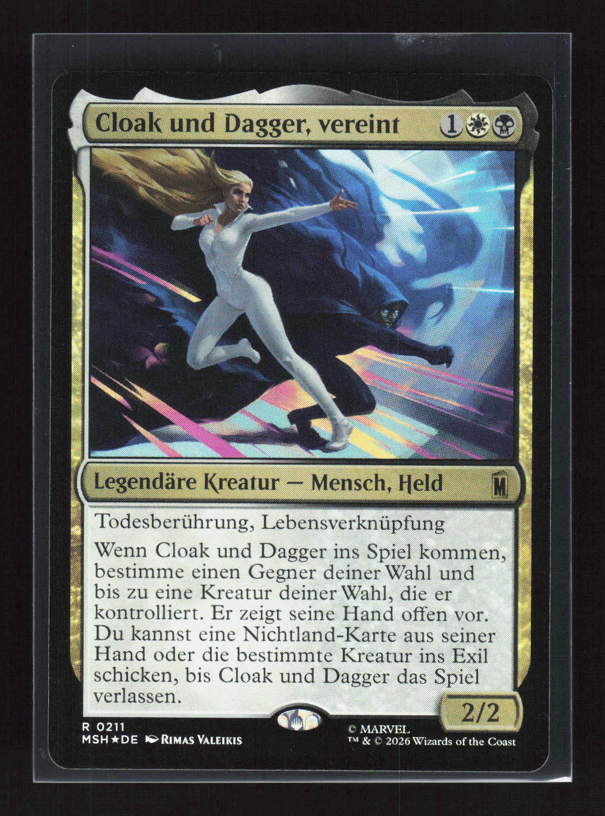 Magic: The Gathering Cloak und Dagger, vereint 0211 Marvel Super Heroes Rare – Vorderseite