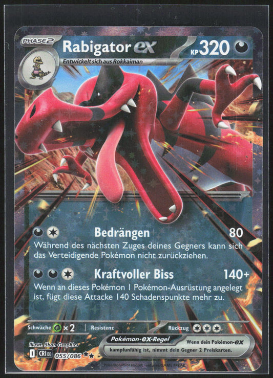 Pokemon TCG Rabigator-ex Wachsendes Chaos 055 NM Doppelselten