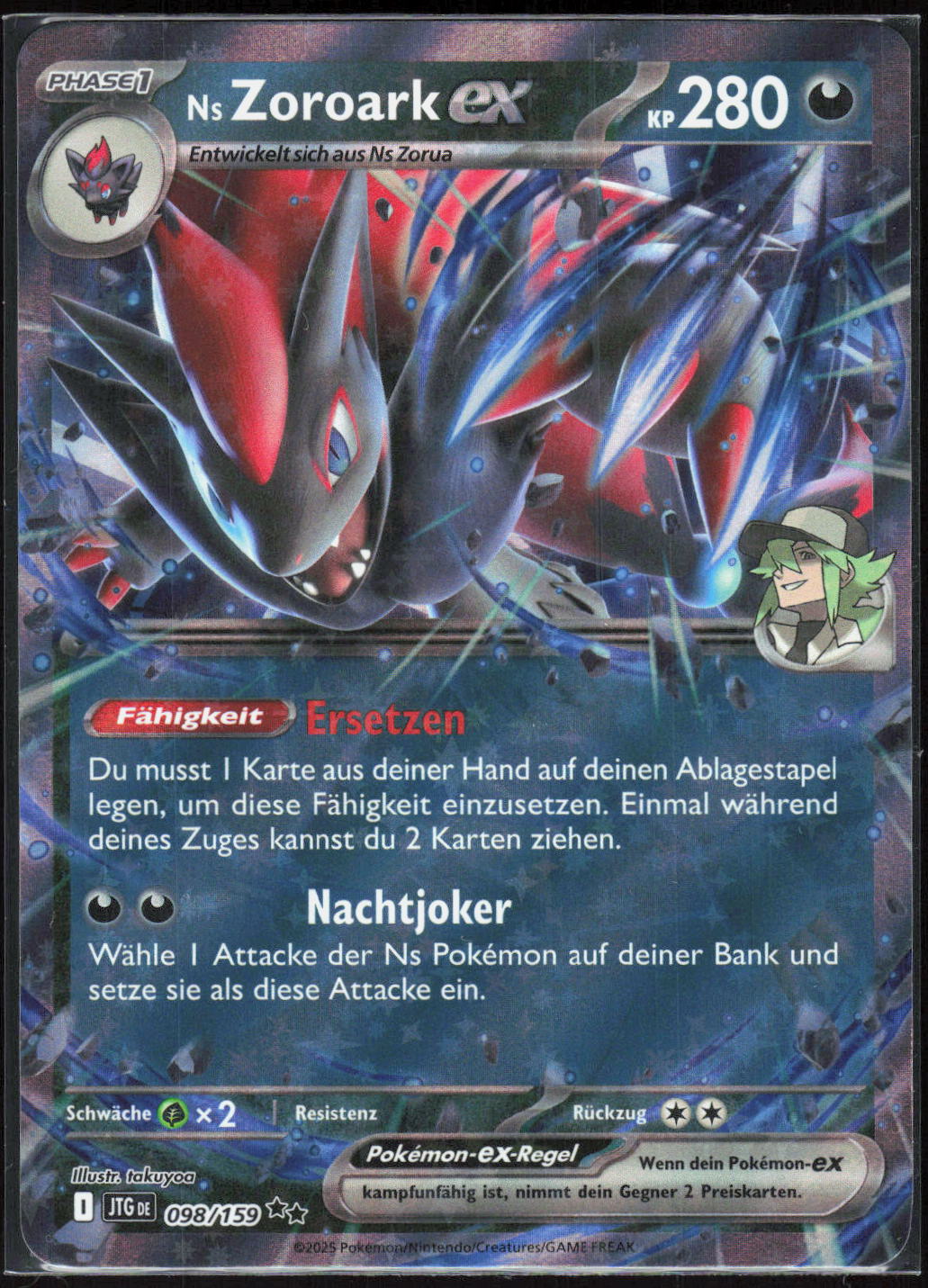 Pokemon TCG Ns Zoroark-ex Reisegefährten 098 NM Doppelselten