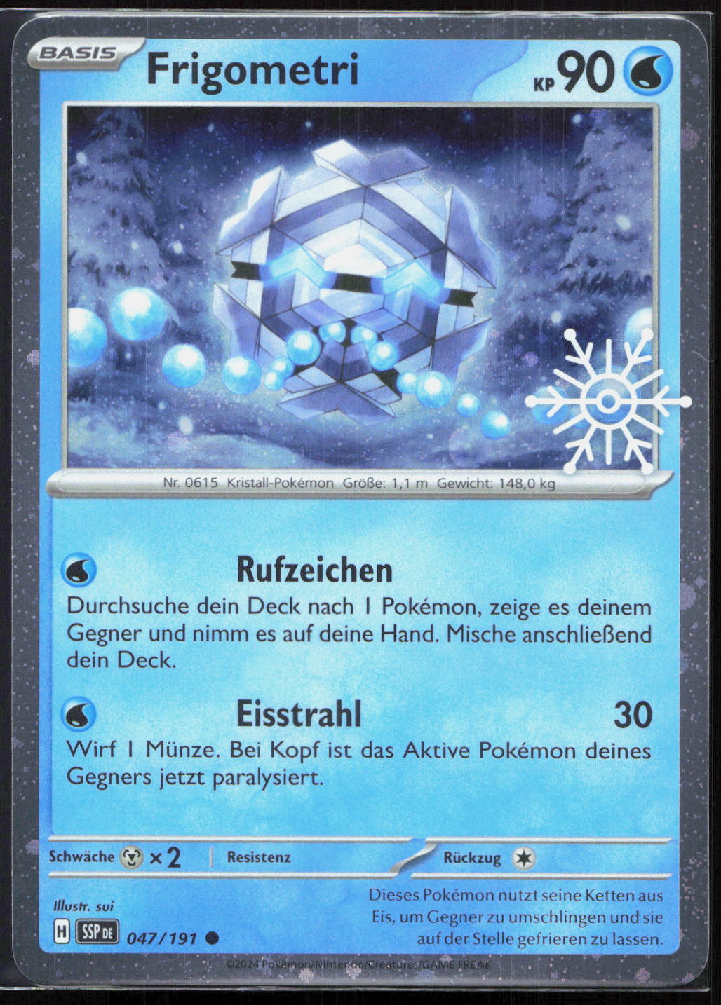 Pokemon TCG Frigometri Stürmische Funken SV 047 NM Holiday Snowflake