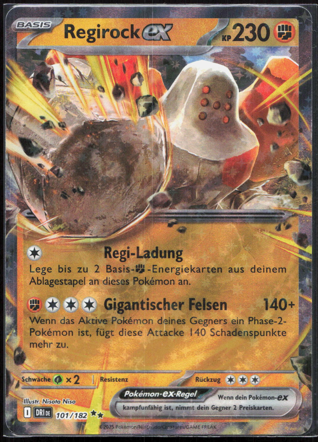 Pokemon TCG Regirock-ex Ewige Rivalen sv 101 NM