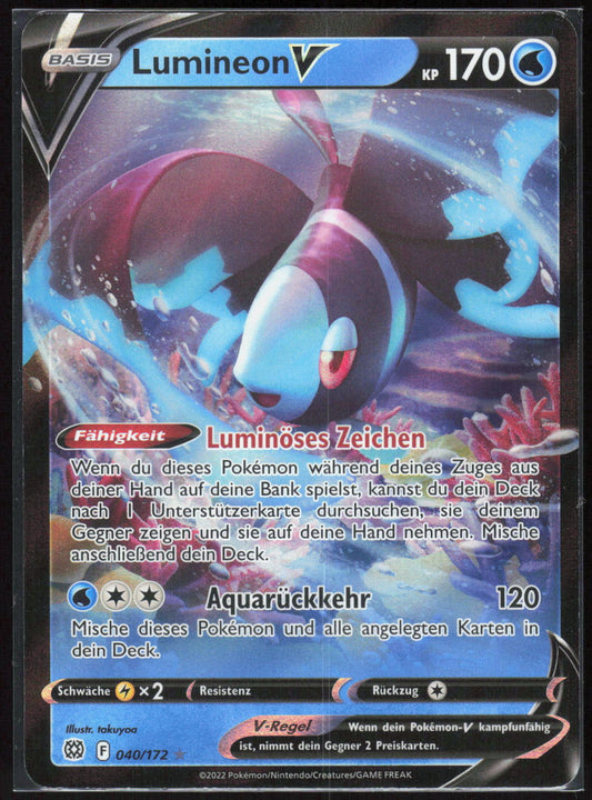 Pokemon TCG Lumineon V Strahlende Sterne 040 NM Holografisch Selten V Holo
