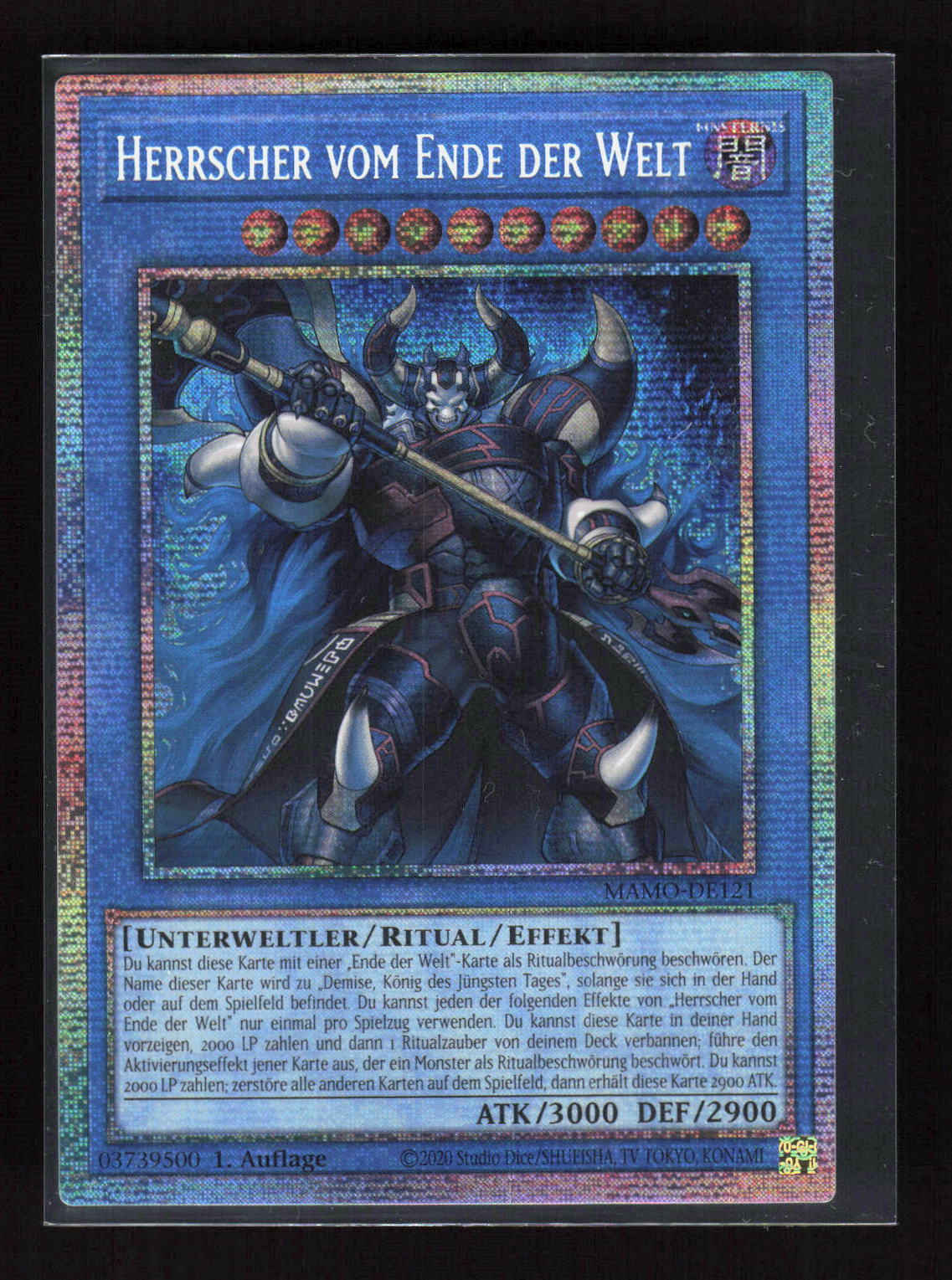 Yu-Gi-Oh! Herrscher vom Ende der Welt MAMO-DE121 Magnificent Monsters Starlight – Vorderseite