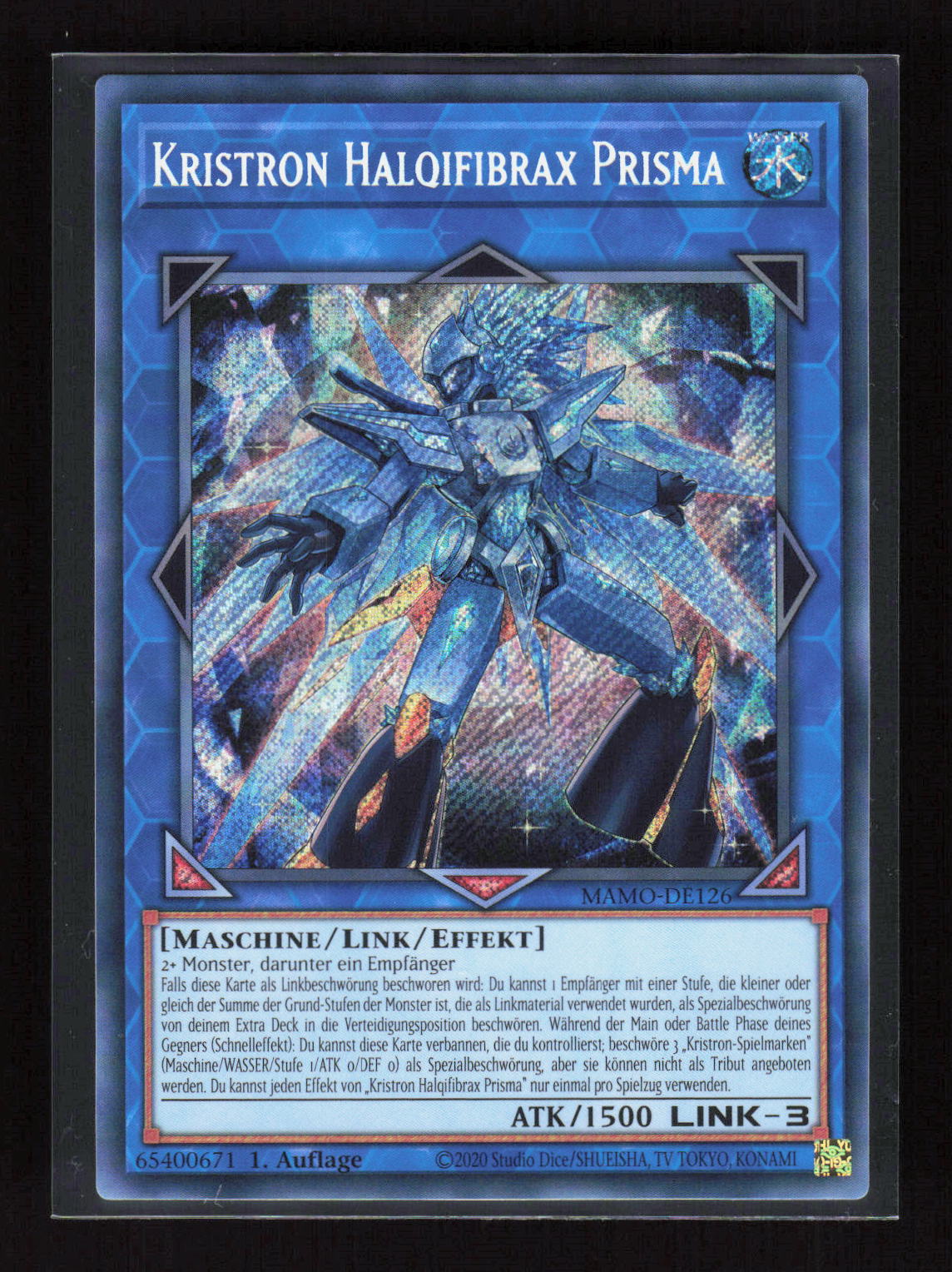 Yu-Gi-Oh! Kristron Halqifibrax Prisma MAMO-DE126 – Magnificent Monsters Secret – Vorderseite