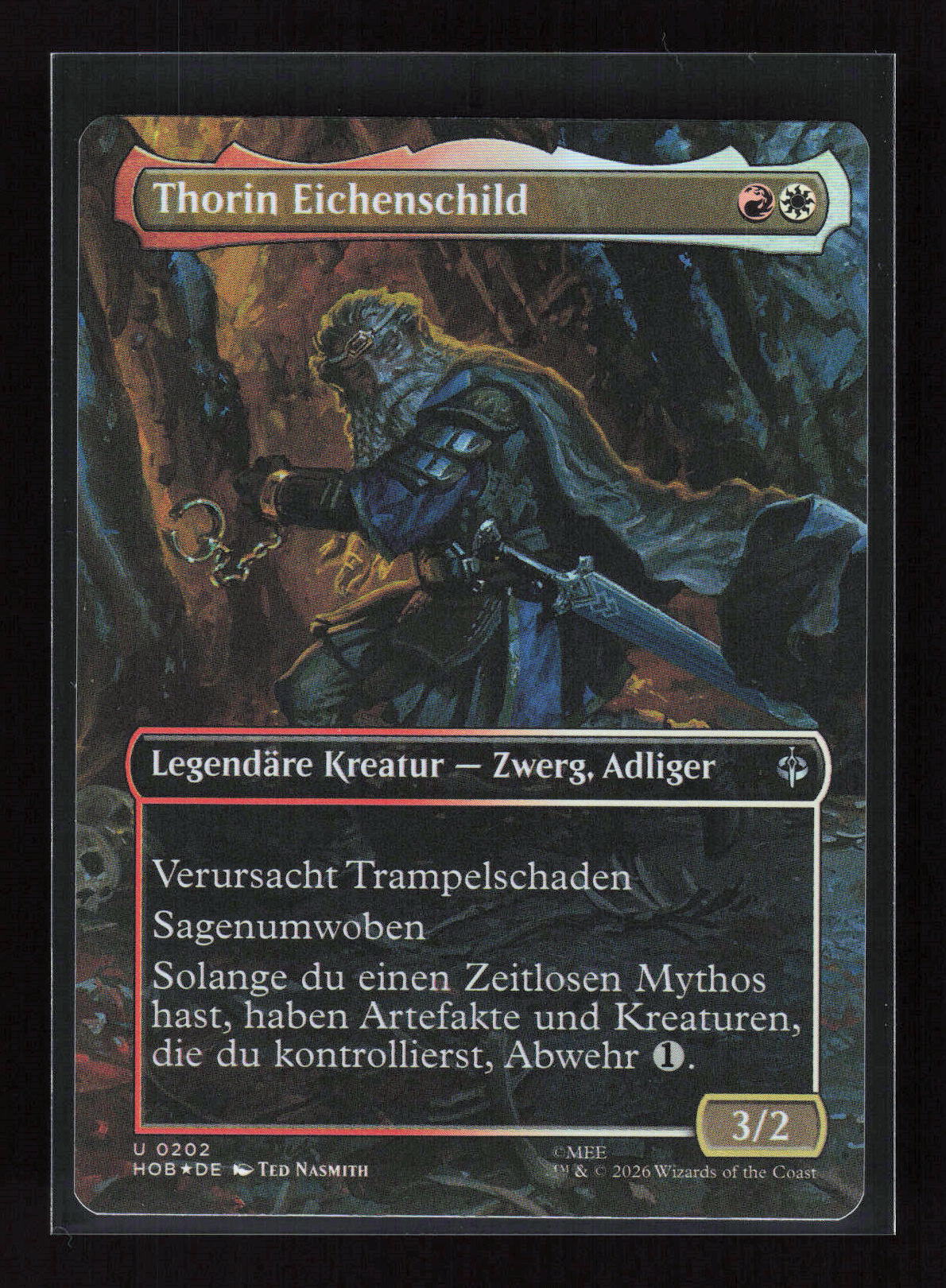 Magic: The Gathering Thorin Eichenschild 0202 – Der Hobbit Uncommon (U) Foil – Vorderseite