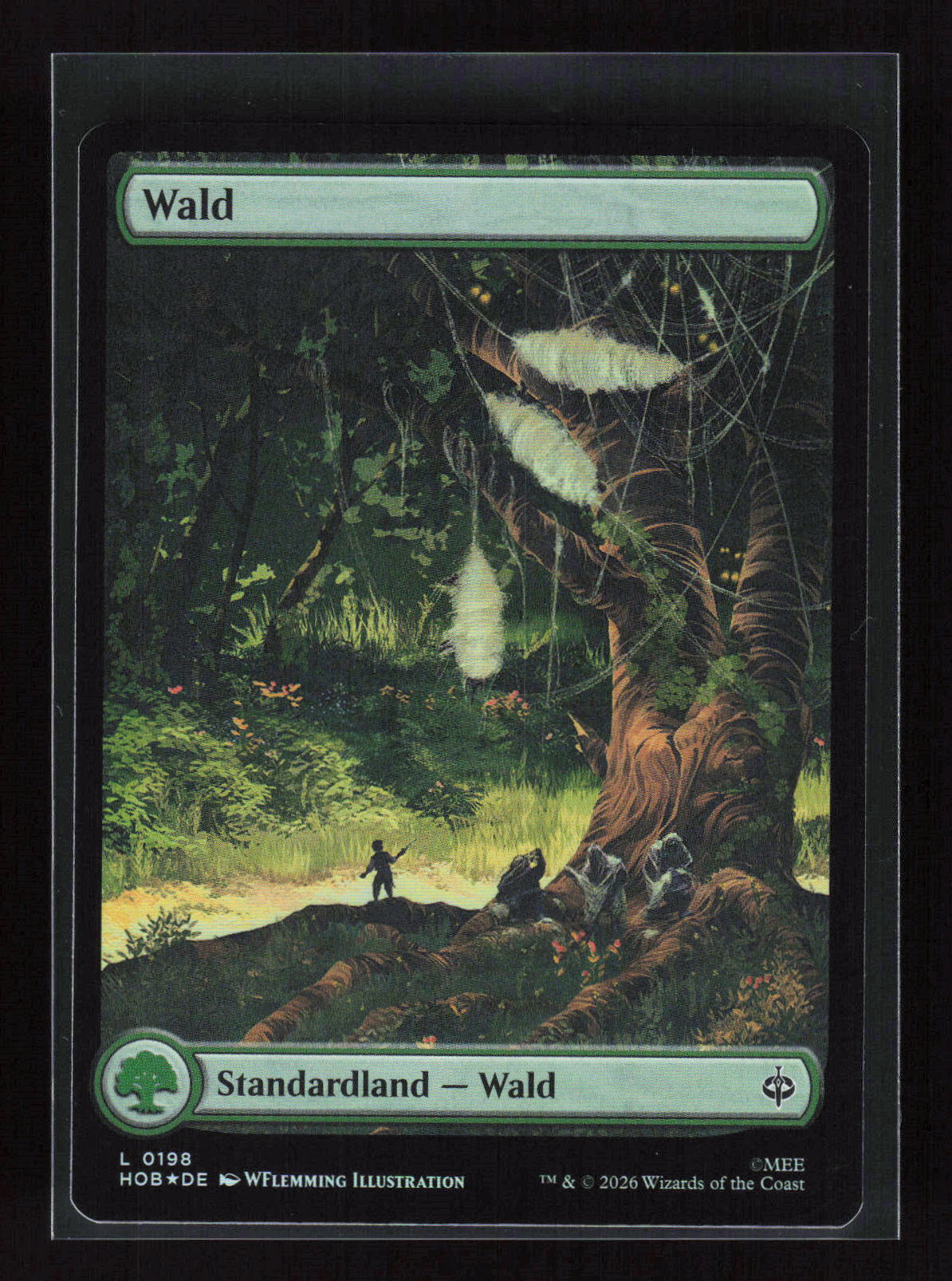 Magic: The Gathering Wald 0198 – The Hobbit (DE) Land (L) Foil – Vorderseite