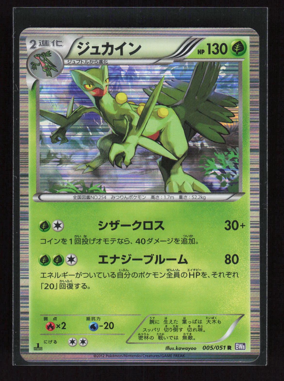 Pokémon Sceptile 005/051 – Spiral Force / Thunder Knuckle (JP) Rare Holo – Vorderseite