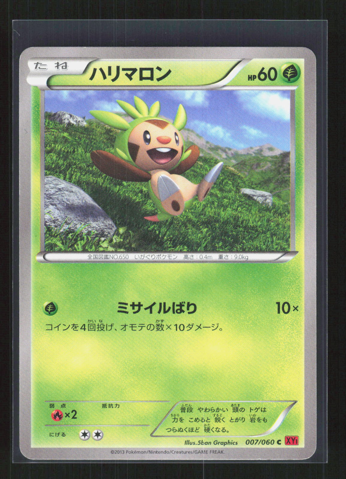 Pokémon Chespin 007/060 – Collection Y (JP) Common GD – Vorderseite