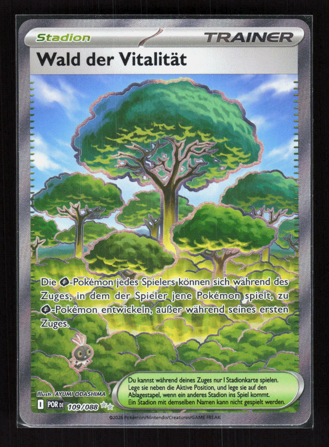 Pokémon Wald der Vitalität 109/088 – Perfekte Ordnung (DE) Ultra Rare Full Art – Vorderseite