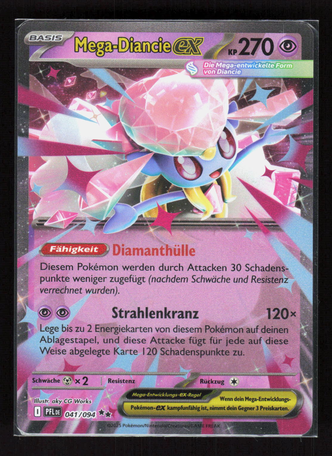 Pokémon Mega-Diancie ex 041/094 – Fatale Flammen (DE) Double Rare Holo – Vorderseite
