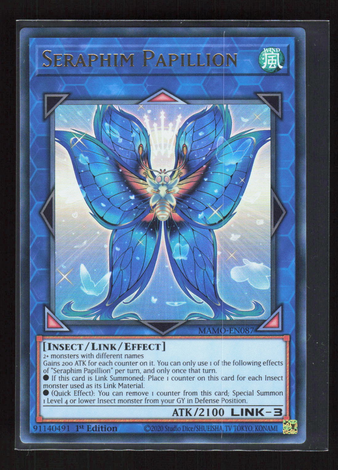 Yu-Gi-Oh! Seraphim Papillion MAMO-EN087 Magnificent Monsters Ultra Rare (UR) – Vorderseite