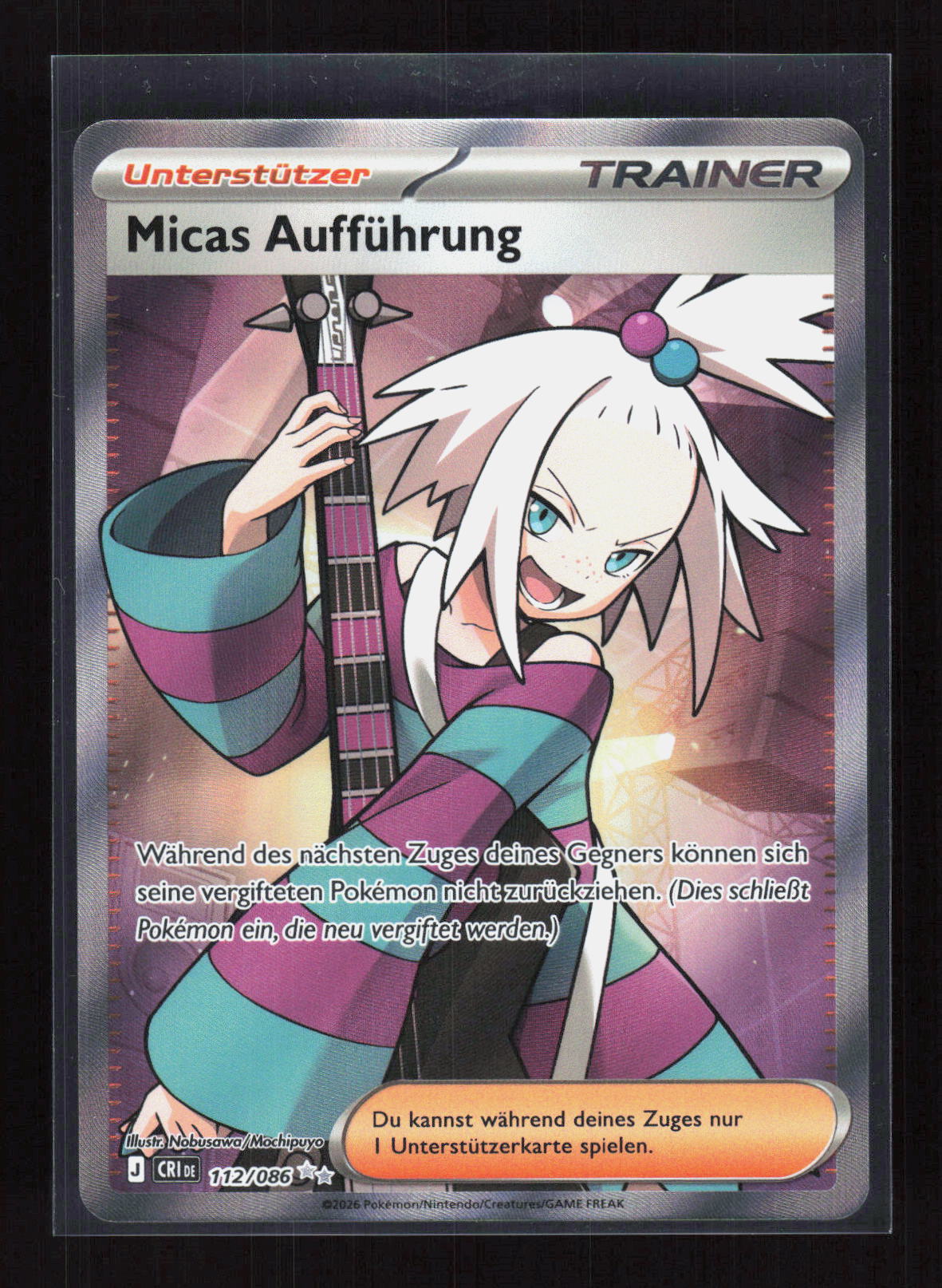 Pokémon Micas Aufführung 112/086 – Wachsendes Chaos (DE) Ultra Rare Full Art – Vorderseite