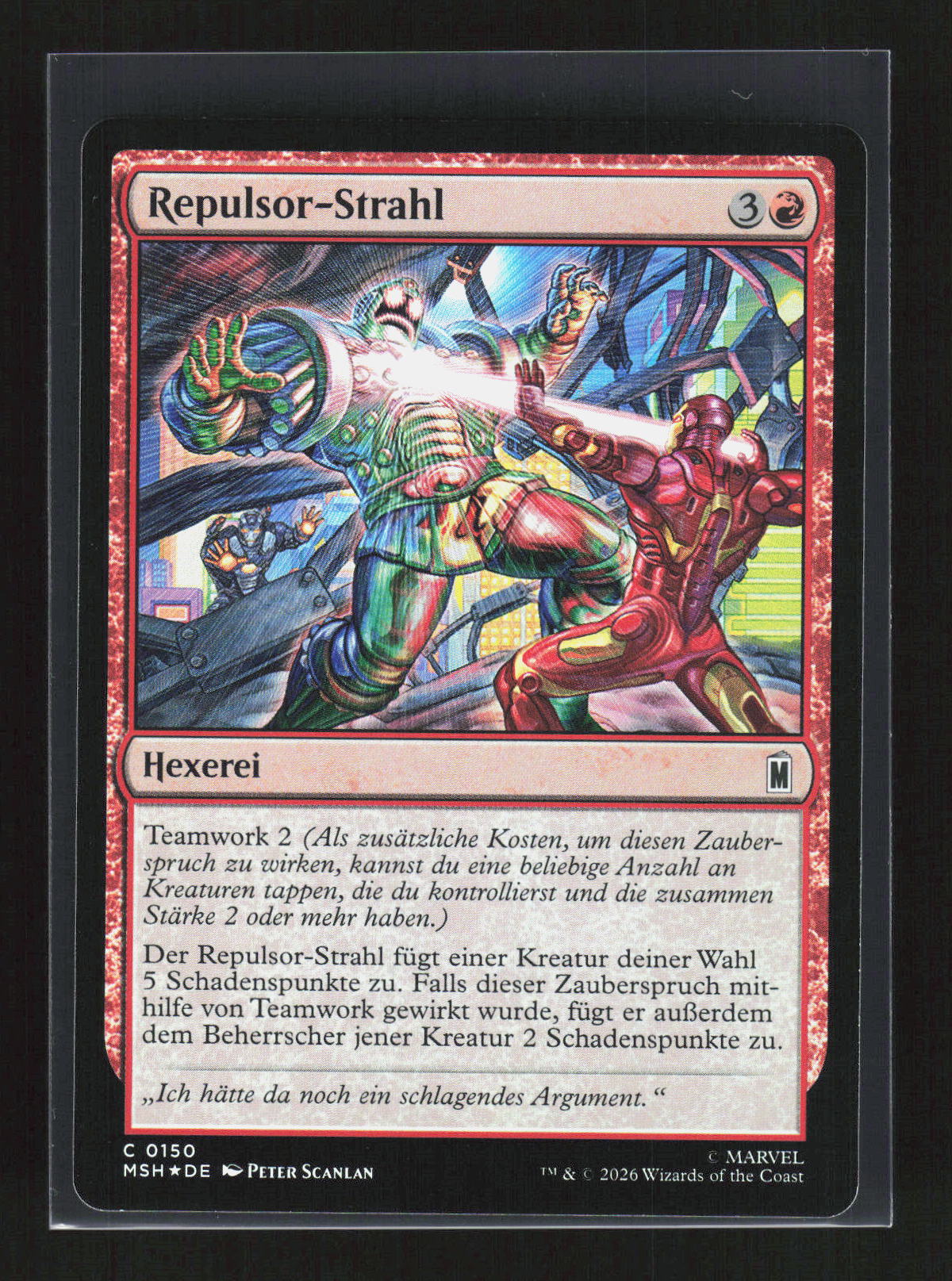 Magic: The Gathering Repulsor-Strahl 0150 – Marvel Super Heroes Common (C) Foil – Vorderseite