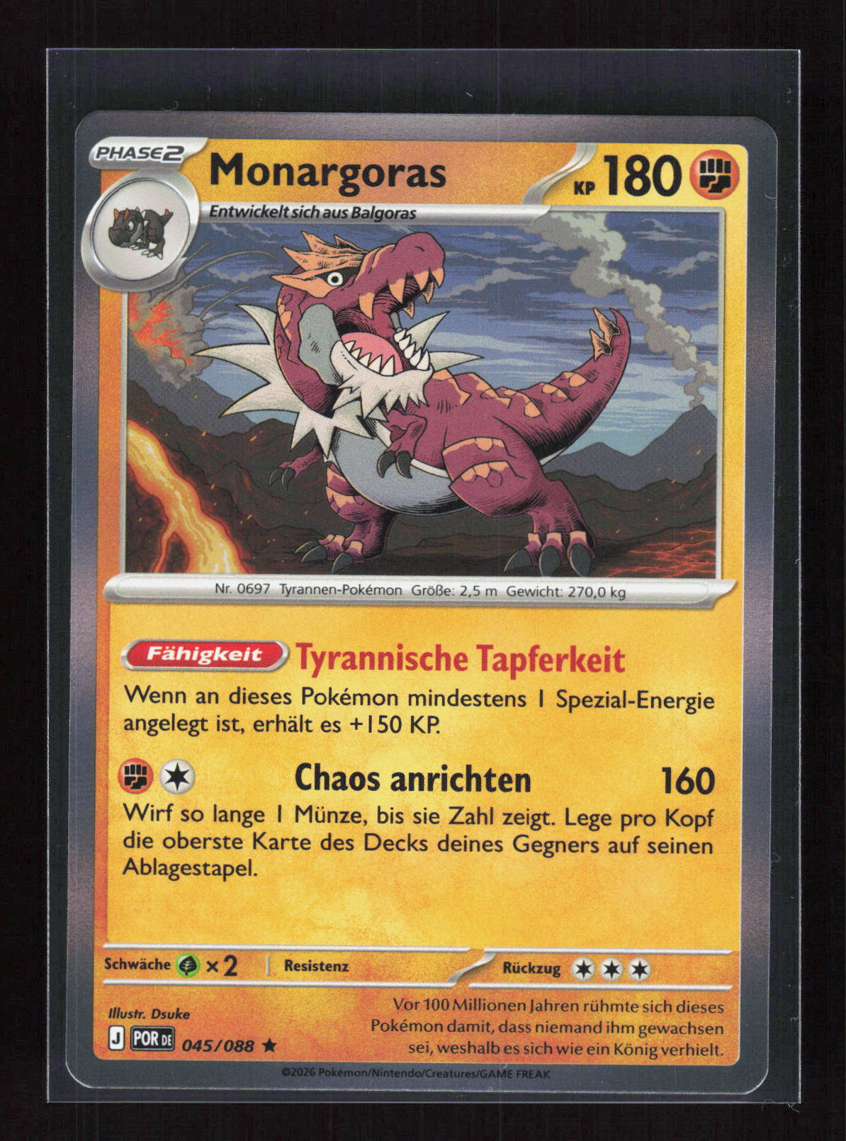 Pokémon Monargoras 045/088 – Perfekte Ordnung (DE) Rare Holo – Vorderseite