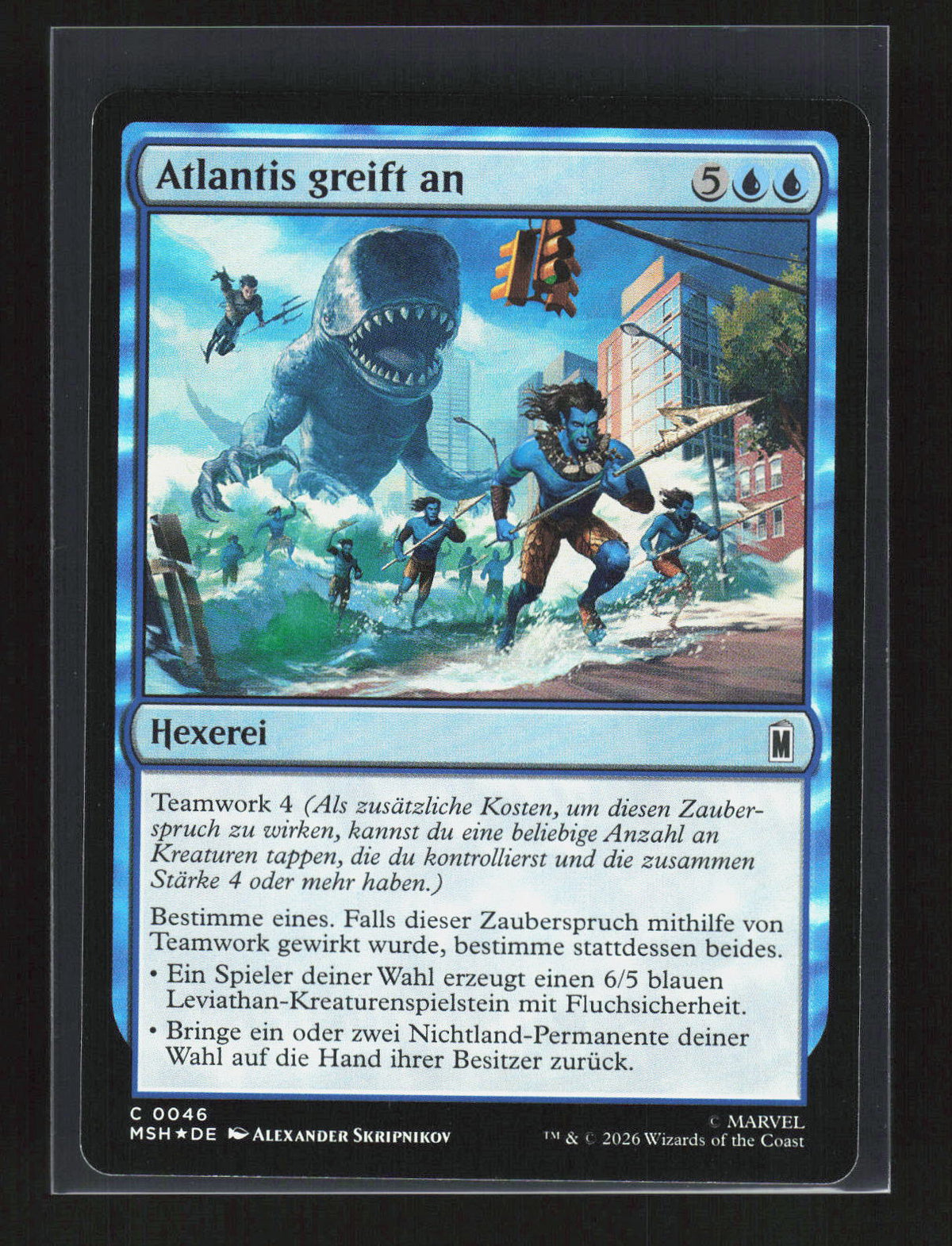 Magic: The Gathering Atlantis greift an 0046 Marvel Super Heroes Common (C) Foil – Vorderseite