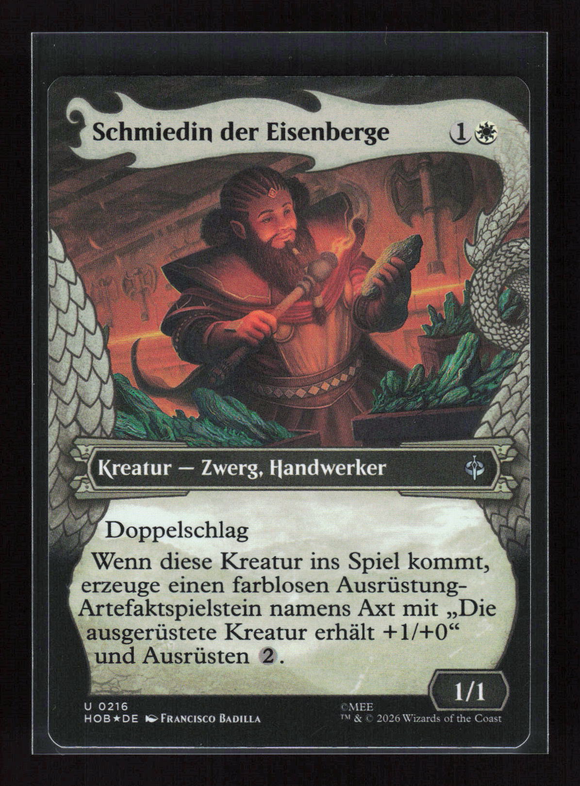 Magic: The Gathering Schmiedin der Eisenberge 0216 Der Hobbit Uncommon (U) Foil – Vorderseite