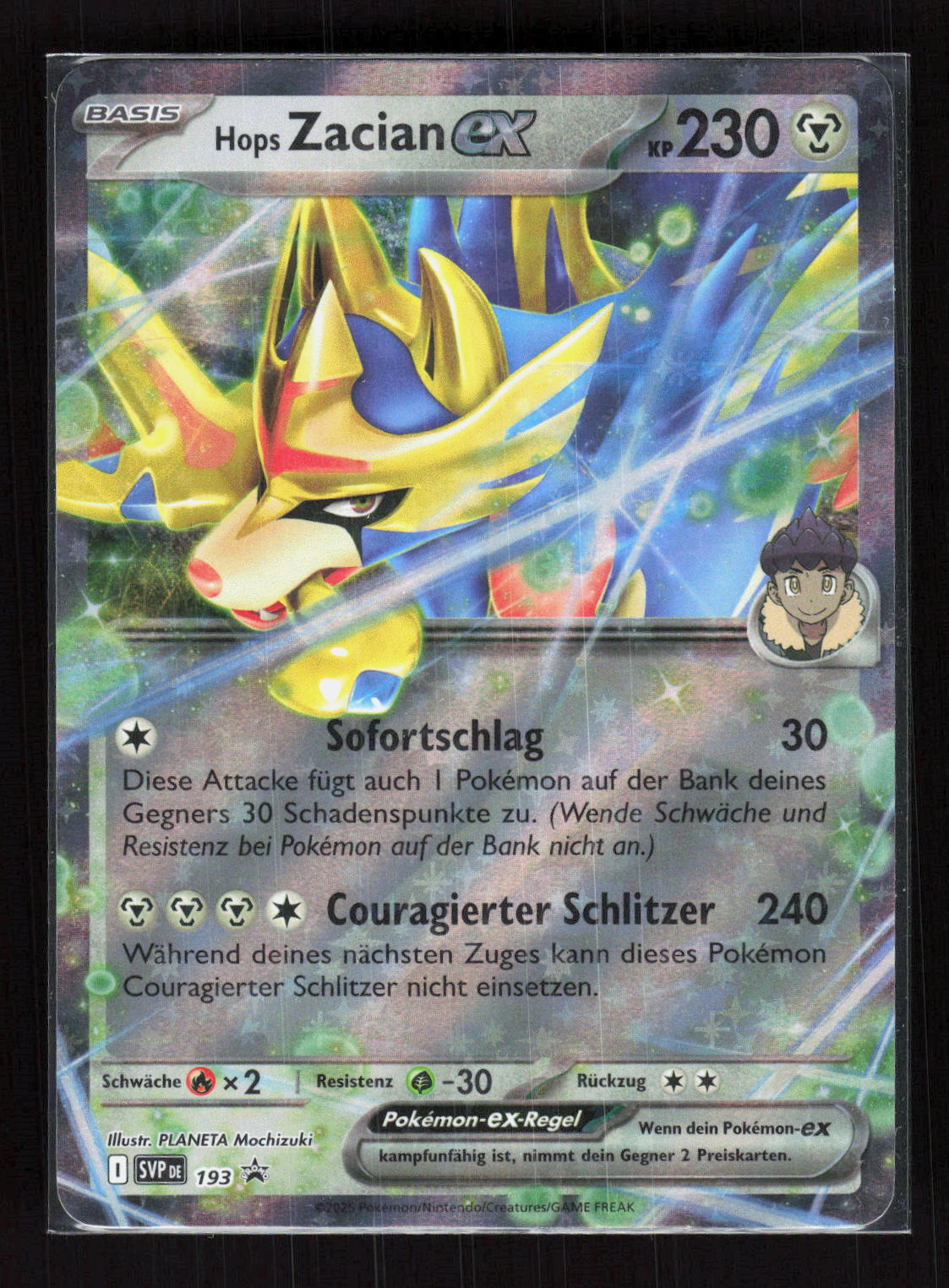 Pokémon Hops Zacian ex 193 – Black Star Promos (DE) Double Rare Holo – Vorderseite