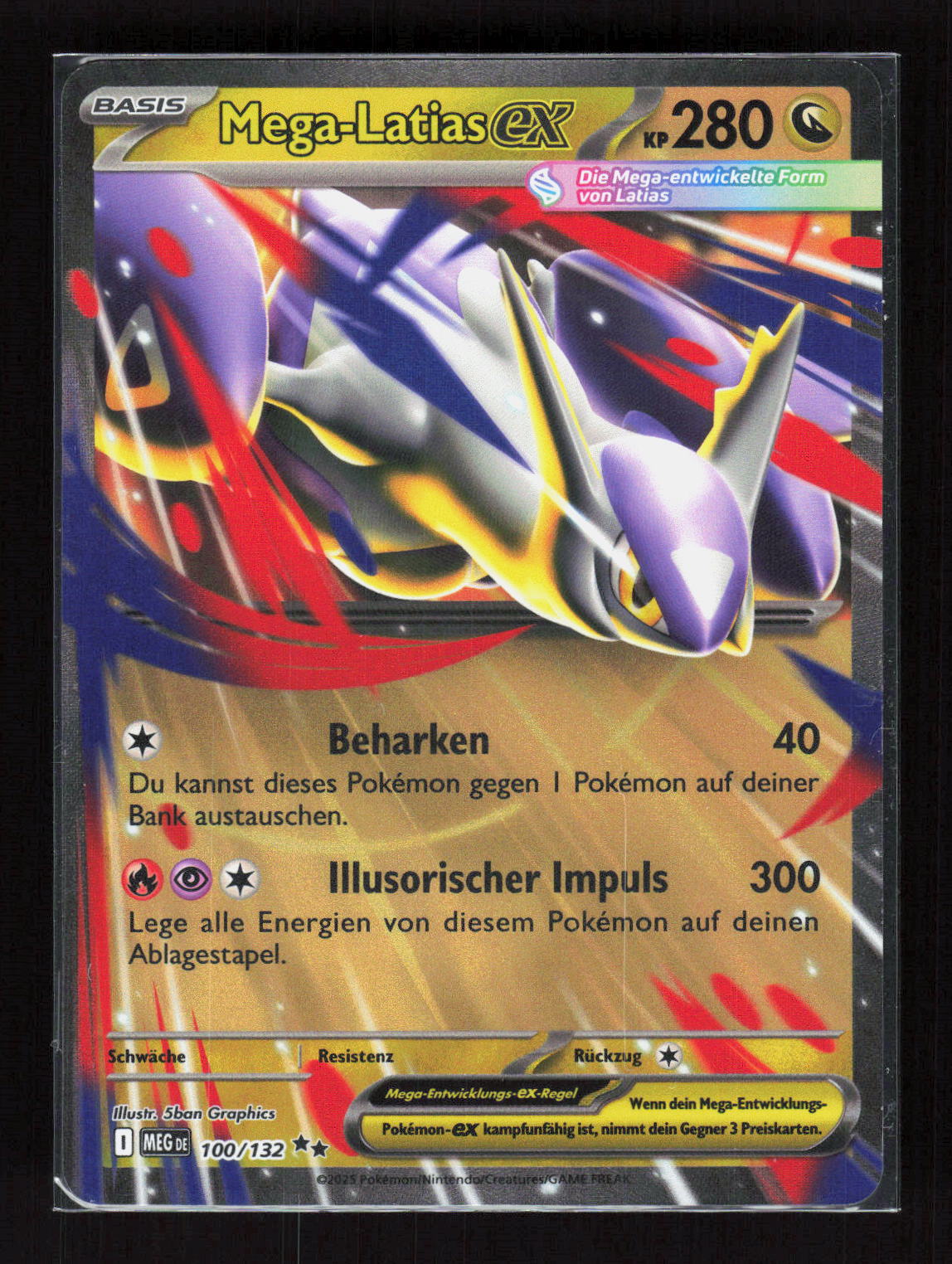 Pokémon Mega-Latias ex 100/132 – Mega-Entwicklung (DE) Double Rare Holo – Vorderseite