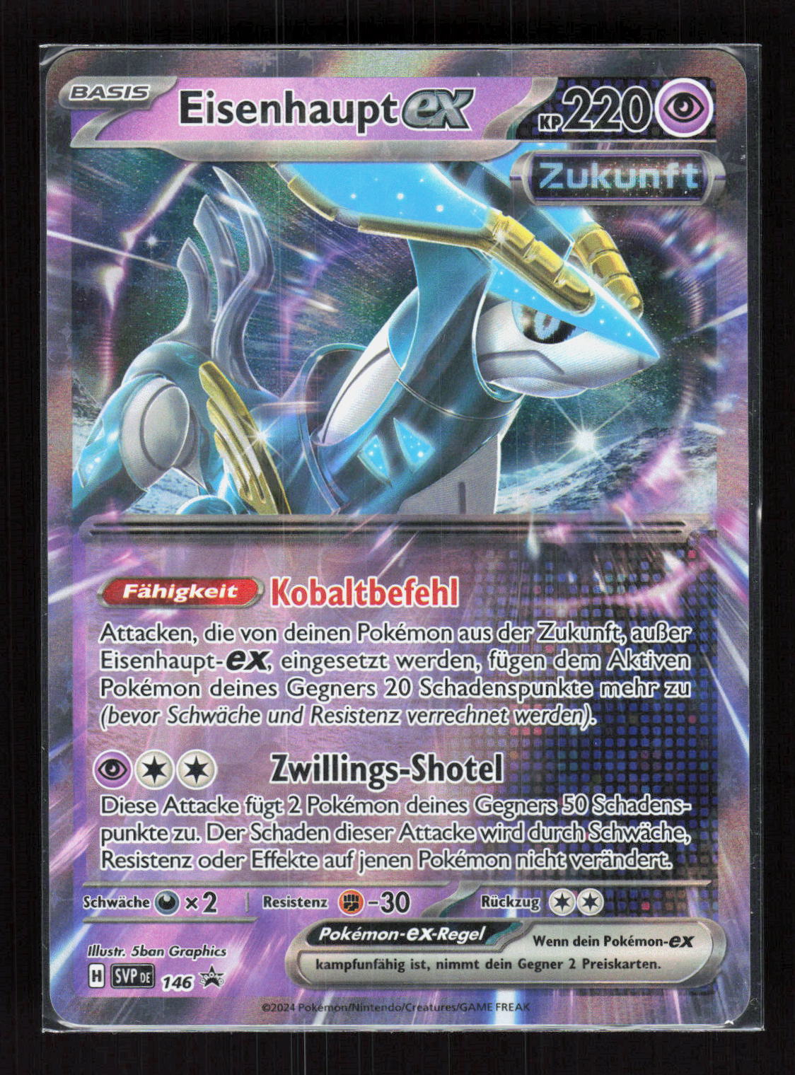 Pokémon Eisenhaupt ex 146 – Black Star Promos (DE) Double Rare Holo – Vorderseite