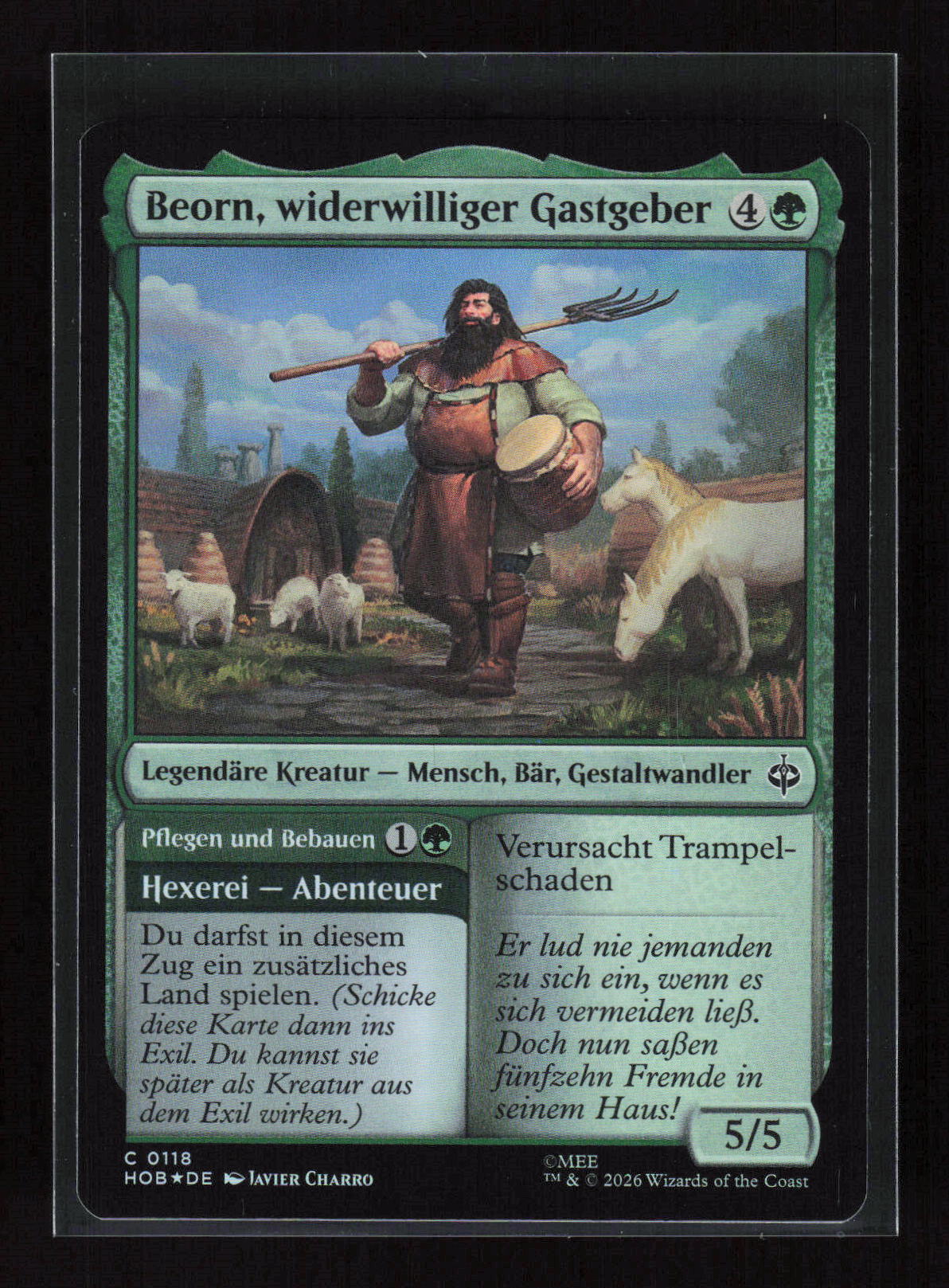 Magic: The Gathering Beorn, widerwilliger Gastgeber 0118 Der Hobbit Common (C) – Vorderseite