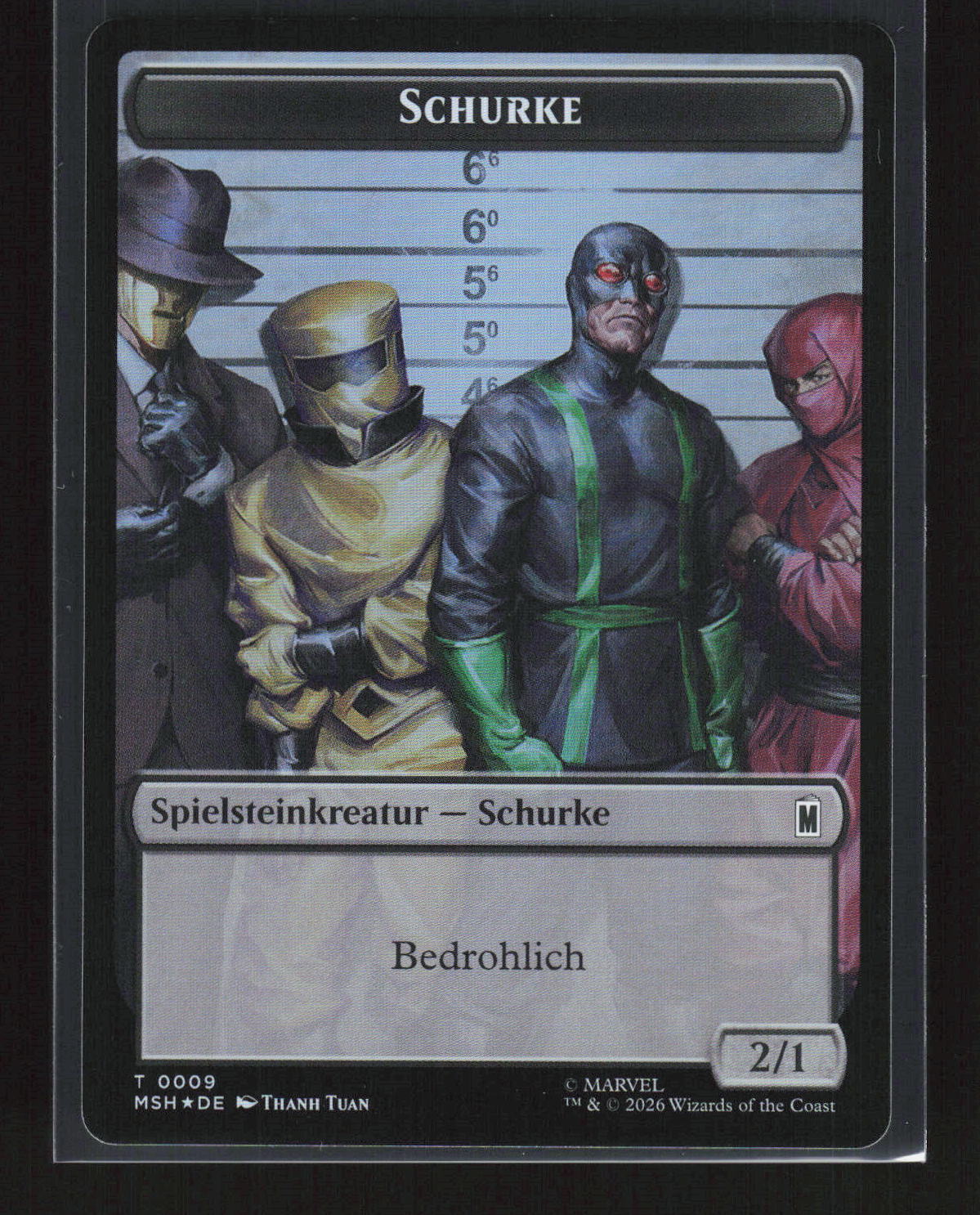 Magic: The Gathering Schurke 9 – Marvel Super Heroes (DE) Token (T) – Vorderseite