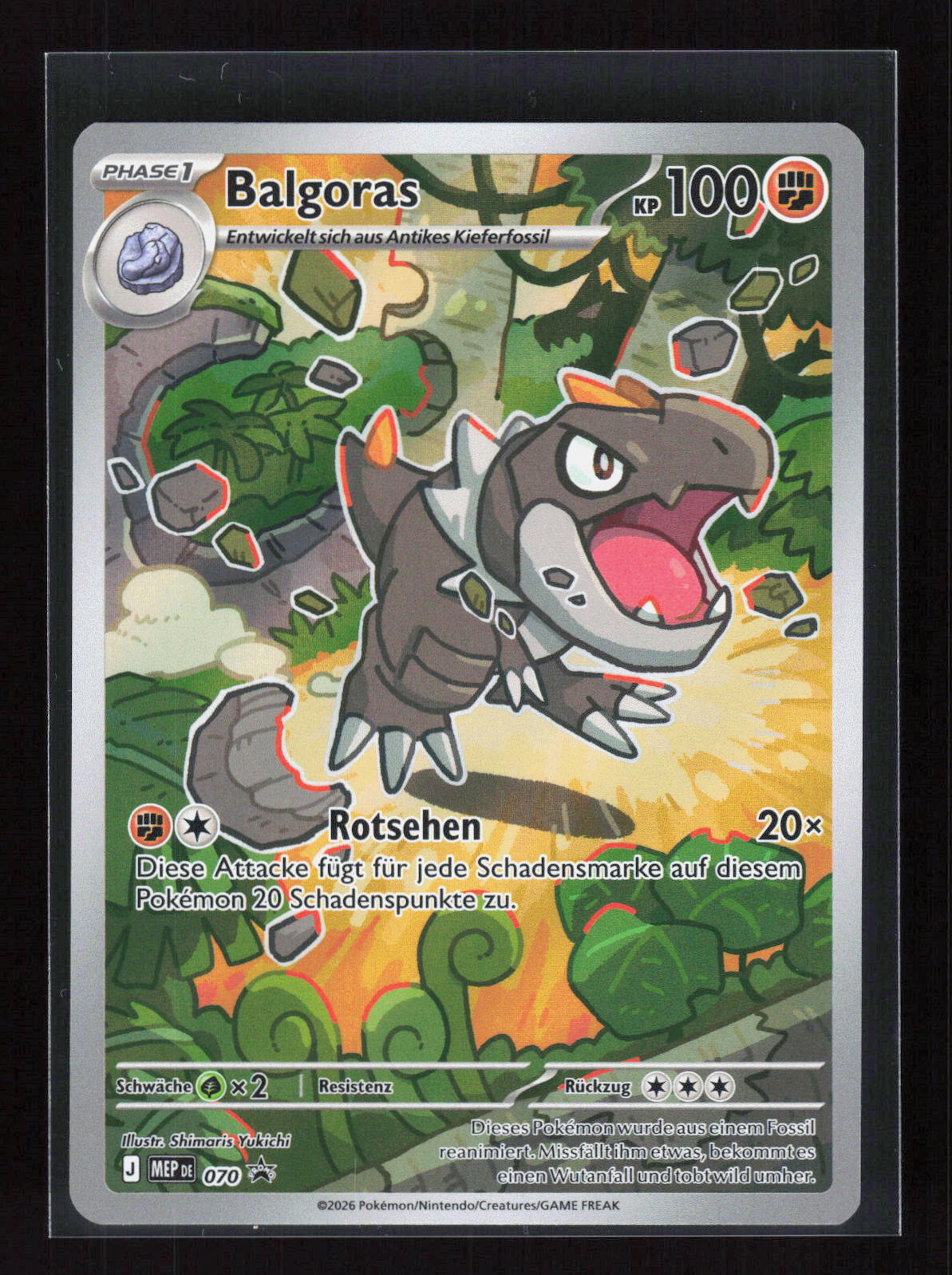 Pokémon Balgoras 070 – Mega-Entwicklung-Promokarten (DE) Promo Full Art – Vorderseite