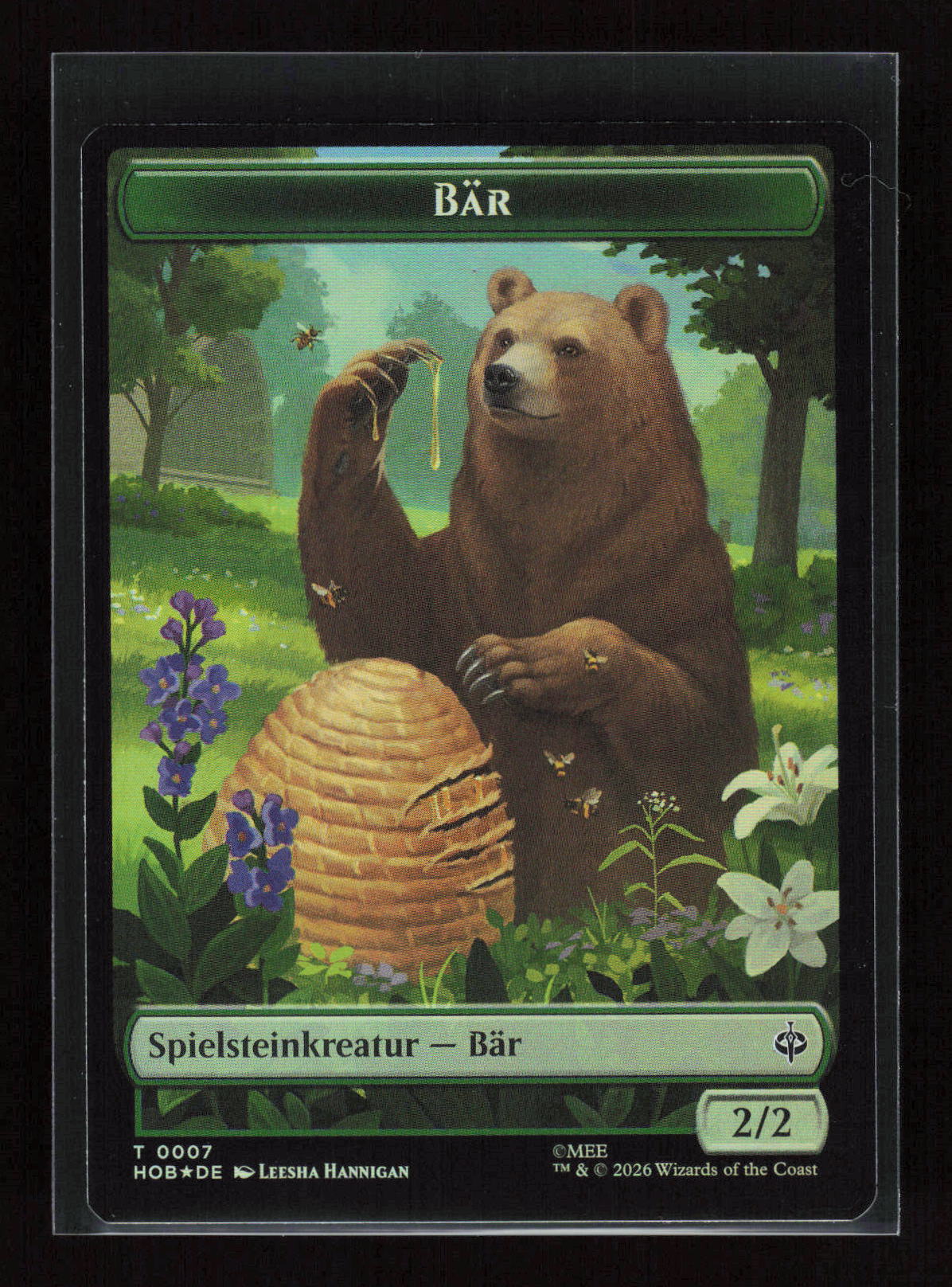 Magic: The Gathering Geröllblock // Bär 0011 // 0007 – The Hobbit Token (T) Foil – Rückseite