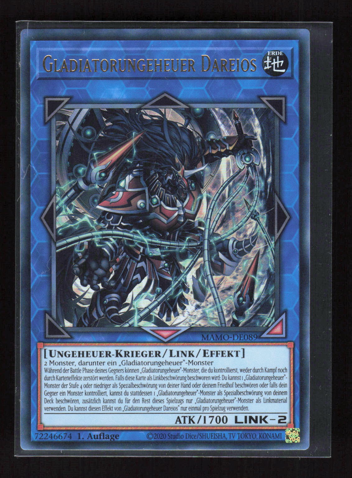 Yu-Gi-Oh! Gladiatorungeheuer Dareios MAMO-DE089 – Magnificent Monsters Ultra – Vorderseite