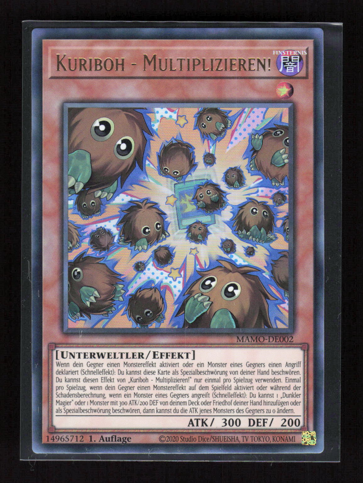Yu-Gi-Oh! Kuriboh Multiplizieren! MAMO-DE002 Magnificent Monsters Ultra Rare – Vorderseite
